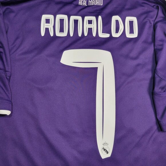 Cristiano Ronaldo Real Madrid 2010 2011 UEFA Third Soccer Jersey Shirt L - Picture 4 of 9
